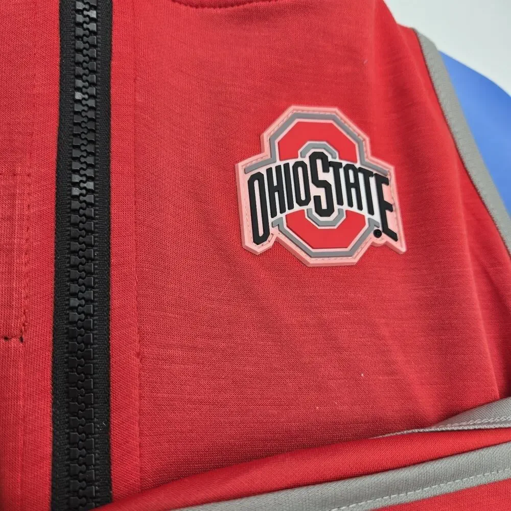 NCAA OHIO STATE BUCKEYES OSU Dog Anxiety Shirt Calming Soothing Vest LARGE NEW!